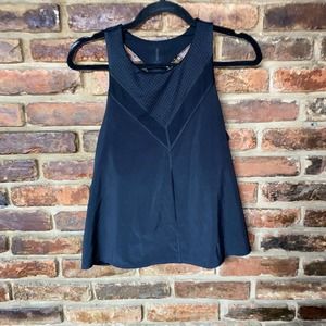 Lucy Black Sleeveless Racerback Mesh Sports Bra Tank Top Women's Size Medium